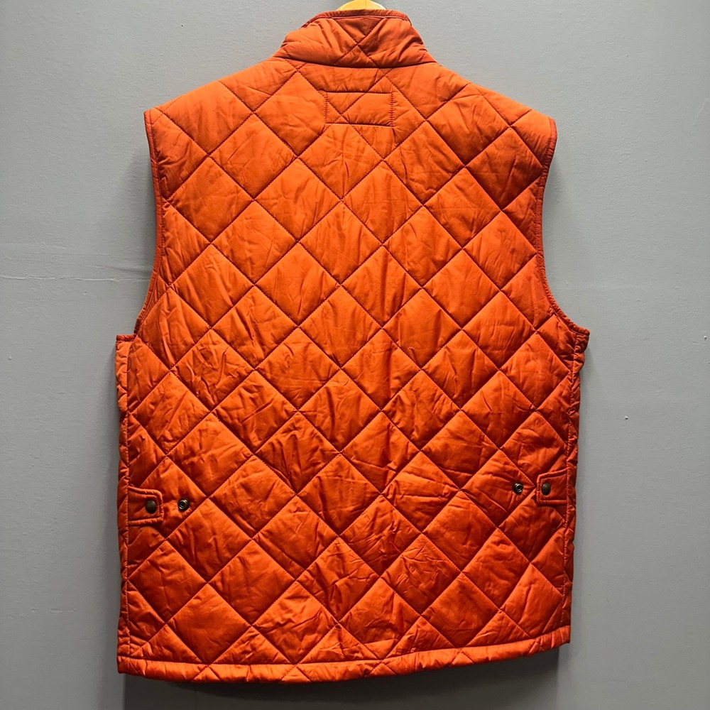 Lands' End Primaloft Quilted Vest Orange Hunting Men's L 42-44 - Picture 6 of 6